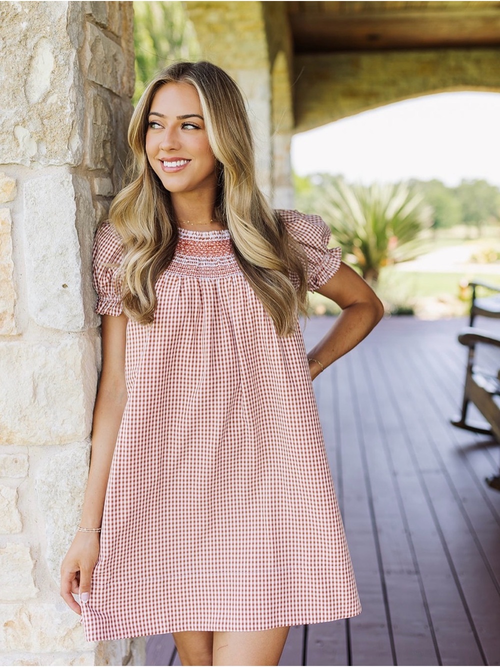 Women’s J Marie Brown Gingham Dress